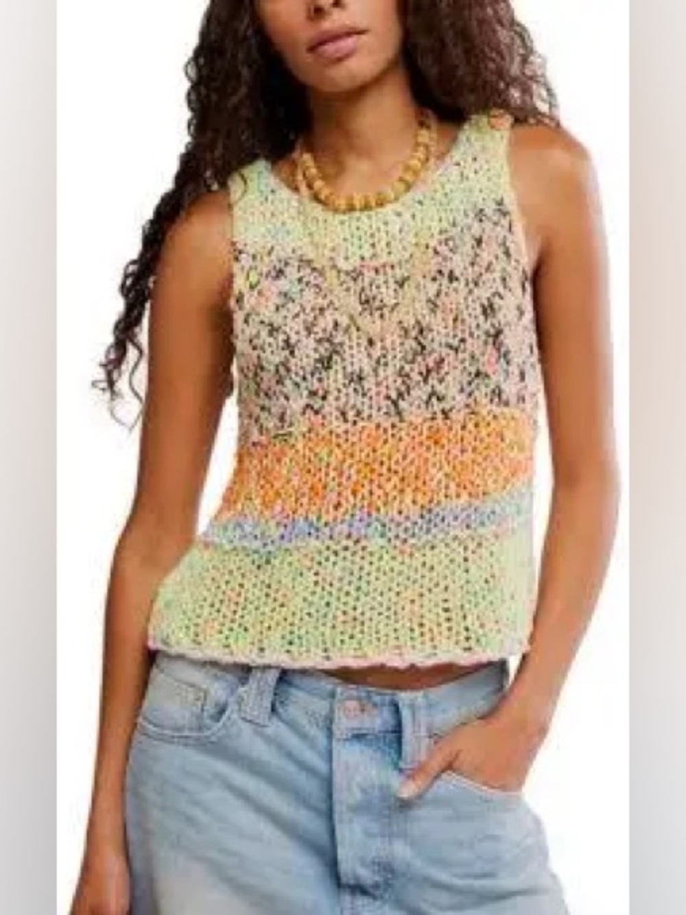 NWT Free People Flea Market Knit Tank - size S